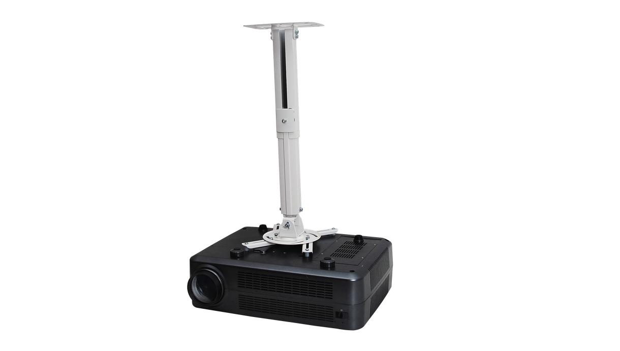 Suport tavan videoproiector Serioux, PJM38-62, Max 8Kg, Telescopic 38- 62cm, Tilt -15/+15 grade, Swivel -90/+90 grade, Rotatie la 90 grade, Min Vesa: 100x100, Max Vesa: 220x220, Culoare argintiu - 1 | YEO