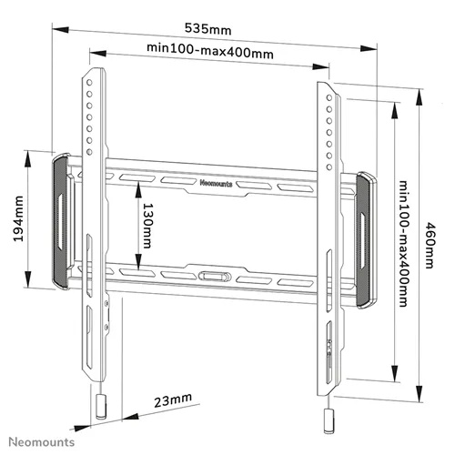 Suport TV de perete, Neomounts by Newstar WL30-550BL14, Fix, 32