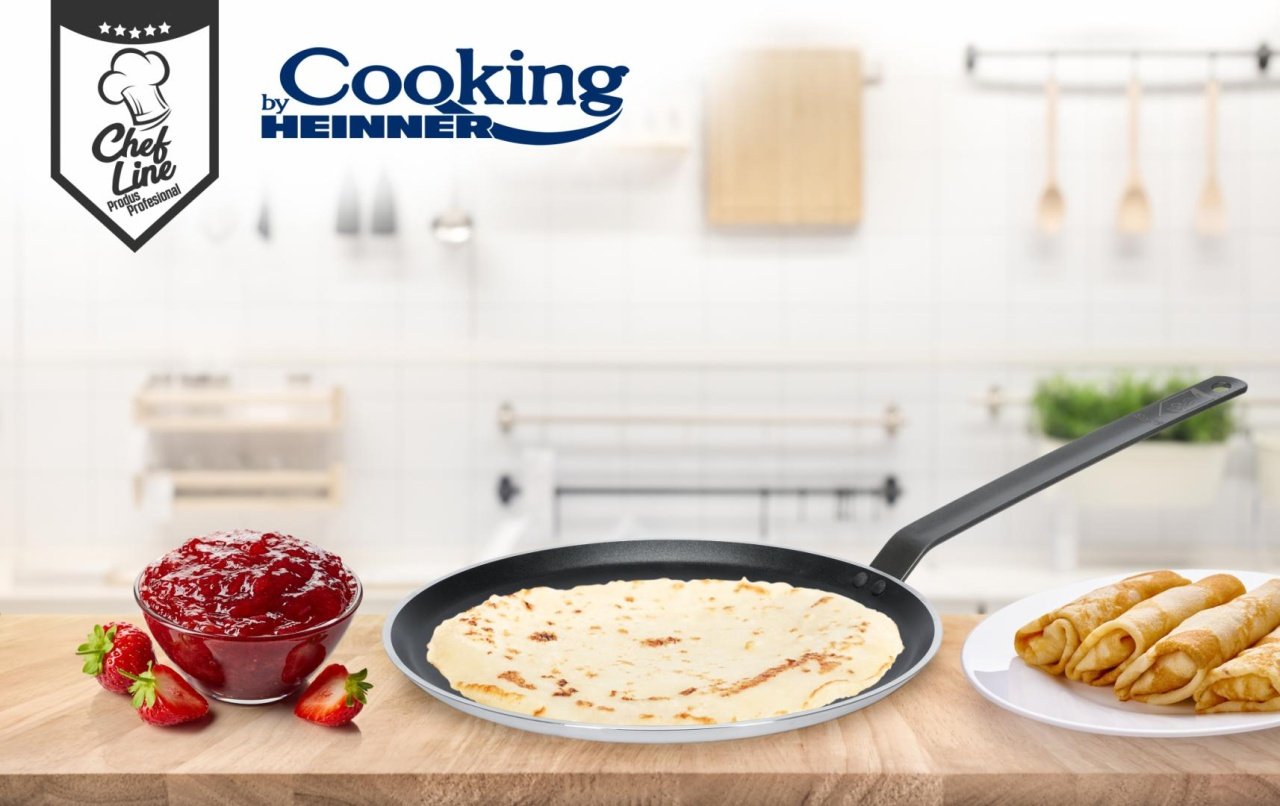 Tigaie Clătite Profesională 30 cm Chef Line Cooking by Heinner – Ideală pentru Clătite Perfecte