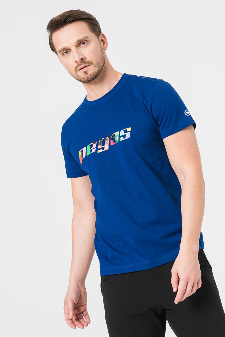 TRICOU LOGO MULTICOLOR BARBATI ROYAL BLUE-M - 3 | YEO