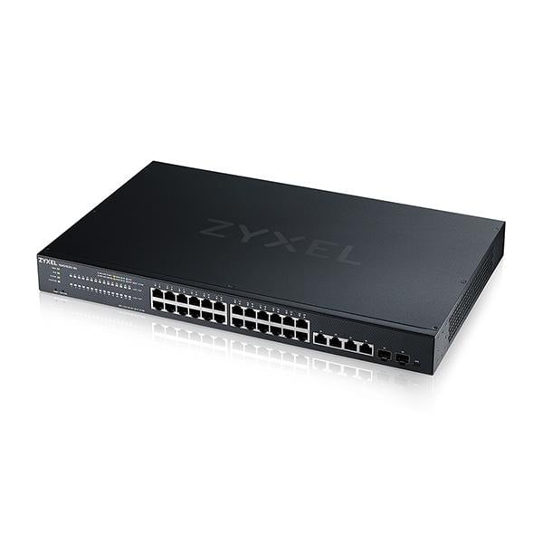 Zyxel XMG1930-30HP, 24-port 2.5GbE Smart Managed Layer 2 PoE 700W 22xPoE+/8xPoE++ Switch with 4 10GbE and 2 SFP+ Uplink