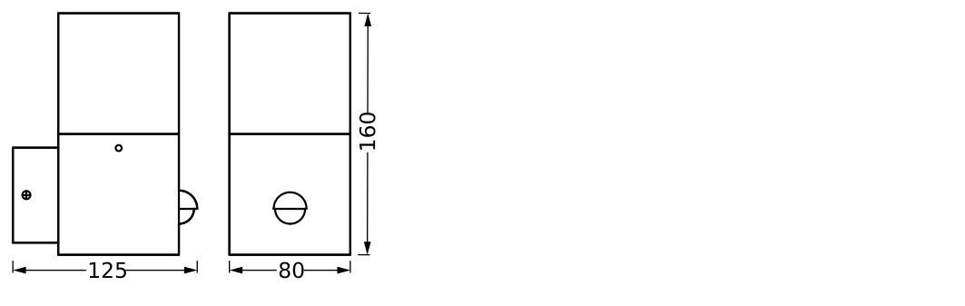 Aplica pentru exterior cu senzor de miscare si lumina Ledvance ENDURA Figo, 1xE27, max. 15W LED, IP44, 125x80x160 mm, aluminiu/policarbonat, Gri inchis - 2 | YEO