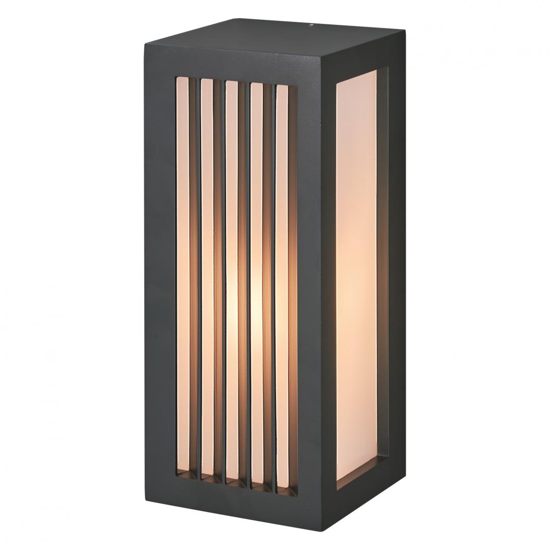 Aplica pentru exterior Ledvance ENDURA Radick, 1xE27, max. 15W LED, IP65, 110x108x250 mm, aluminiu/policarbonat, forma dreptunghiulara, Gri inchis