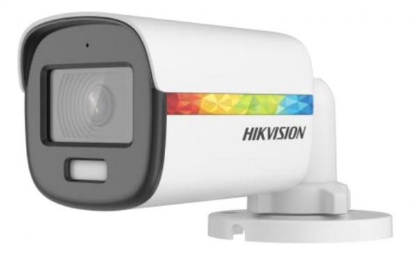 Camera de supraveghere Hikvision Turbo HD Bullet DS-2CE10DF8T-FSLN (2.8mm); 2MP, Color Vu - imagini color pe timp de noapte, mirofon audio incorporat, Aperture F1.0, senzor: 2 MP CMOS, rezolutie: 1920 (H) × 1080 (V)@25fps, iluminare: 0.0003 Lux @ (F1.0,