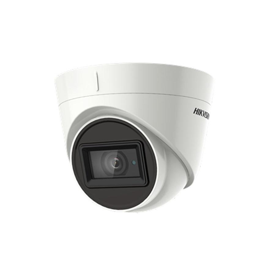 Camera de supraveghere Hikvision TURRET, DS-2CE76H8T- ITMF(2.8mm); 5 MP; Fixed Lens: 2.8mm; 5MP@20fps, 4MP@25fps(P)/30fps(N) (Default), EXIR, 20m IR, Outdoor EXIR Turret, ICR, 0.005 Lux/F1.2, 12 VDC, Smart IR, True WDR, 3D DNR, OSD Menu(Up the Coax),