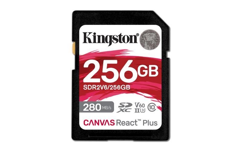 Card de Memorie Kingston SDXC Canvas React Plus Class 10 UHS-II 256GB