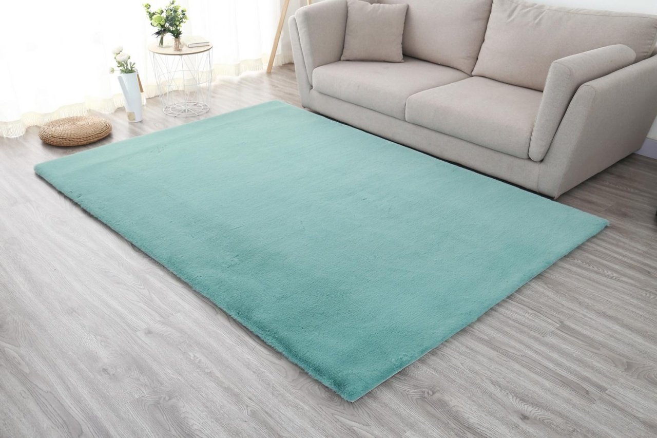 Covor Heinner shaggy soft blanita Turcoaz 50x90 cm