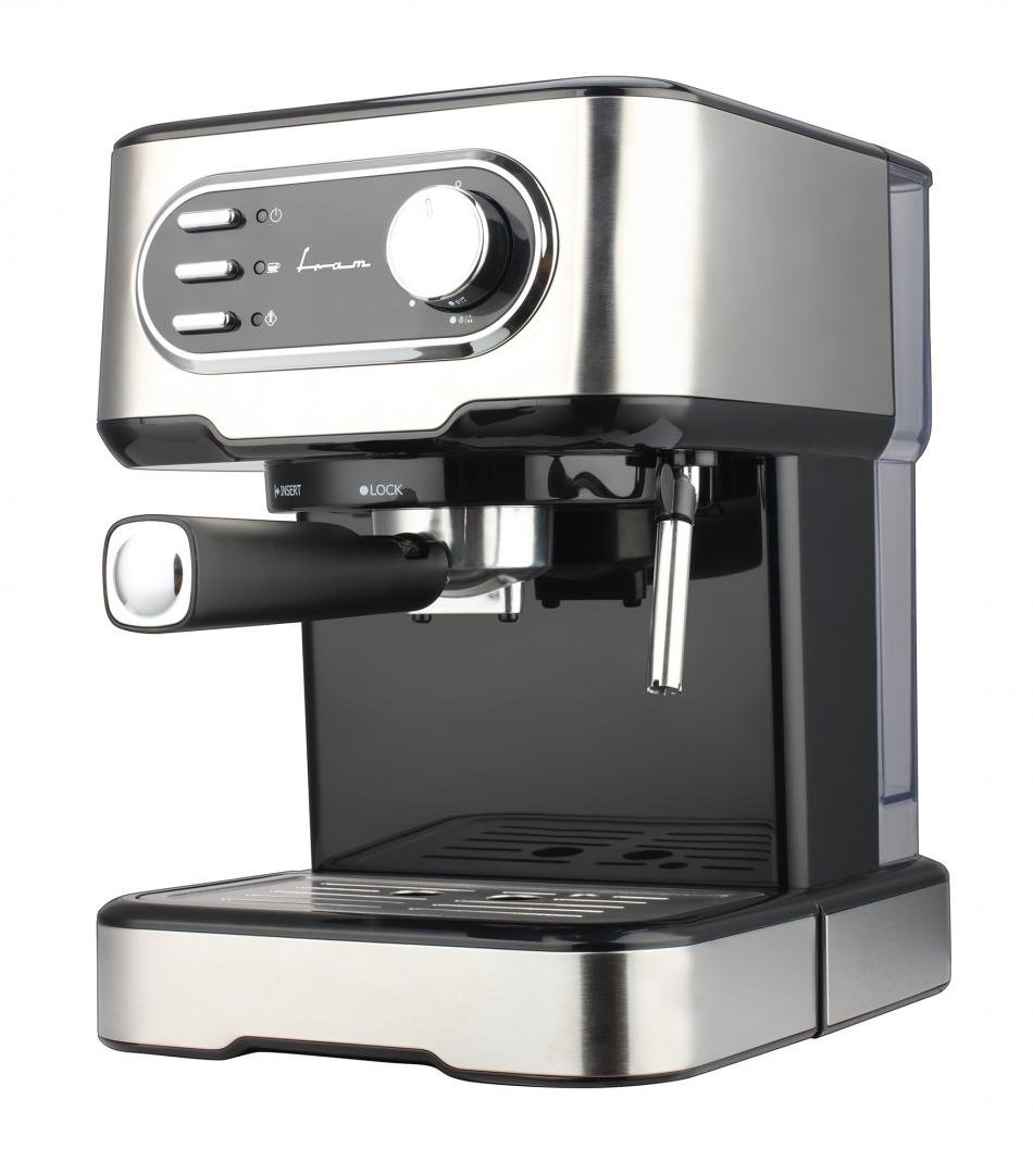 Espressor manual FRAM FEM-850BKSS, 850W, 15 bar, rezervor apă 1.5L, Argintiu - 1 | YEO