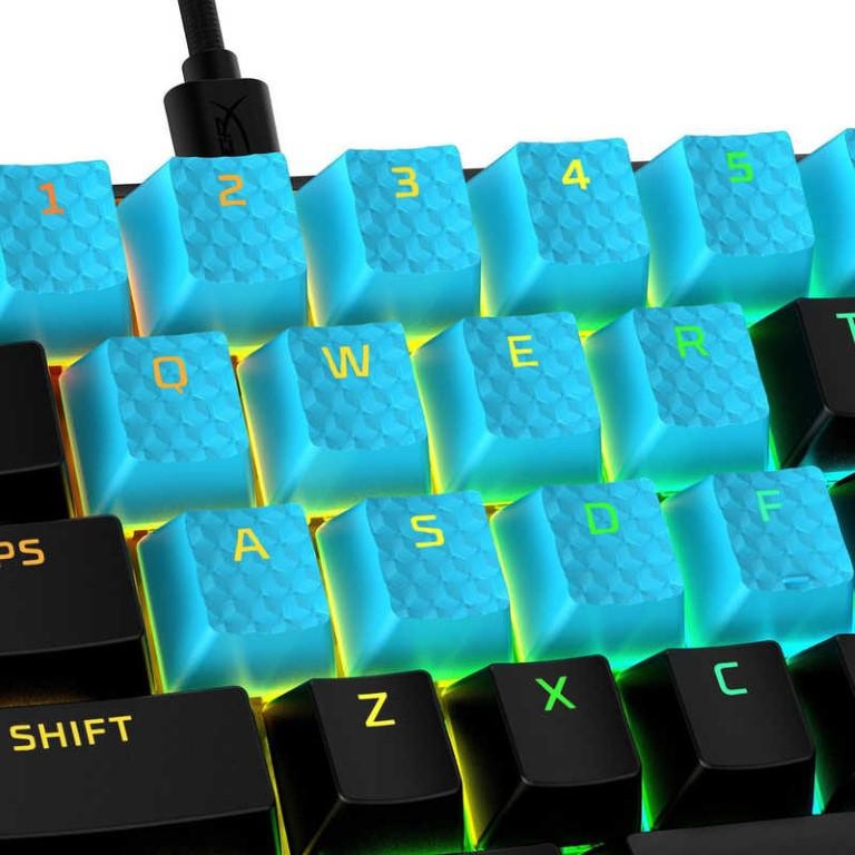 HP Gaming Keycaps Full set, HyperX Pudding, US Layout, Blue - 1 | YEO