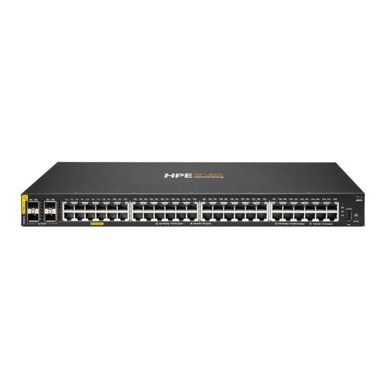 HPE Aruba Networking CX 6000 48G Class4 PoE 4SFP 370W Switch