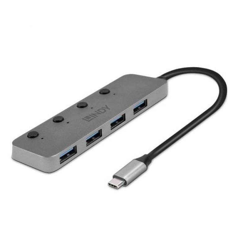 Hub Lindy cu 4 porturi USB 3.2 Gen, - 3 | YEO