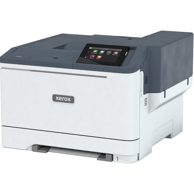 Imprimanta laser color Xerox C410V_DN, Viteza Până la 42/40 ppm Letter/A4, Procesor 1 GHz Dual-Core, Memorie 1 GB RAM/8 GB eMMC/Opțional: HDD 500+ GB, Interfata: USB de mare viteză 2.0 (tip A), USB de mare viteză (tip B) Gigabit Ethernet/Opțional: - 2 | YEO