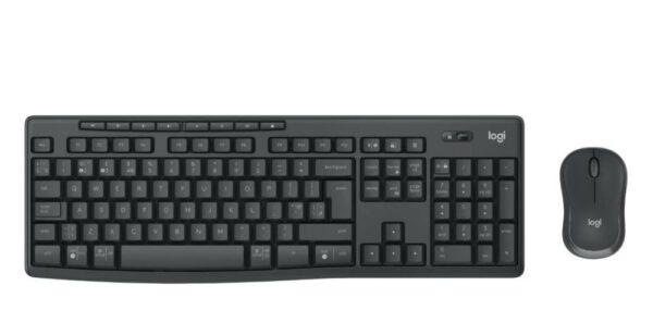 Kit Tastatura + Mouse MK370 Wireless, tastatura fara fir, 112 taste, rezistenta la stropire, mouse optic wireless, rezolutie 1000 DPI, negru