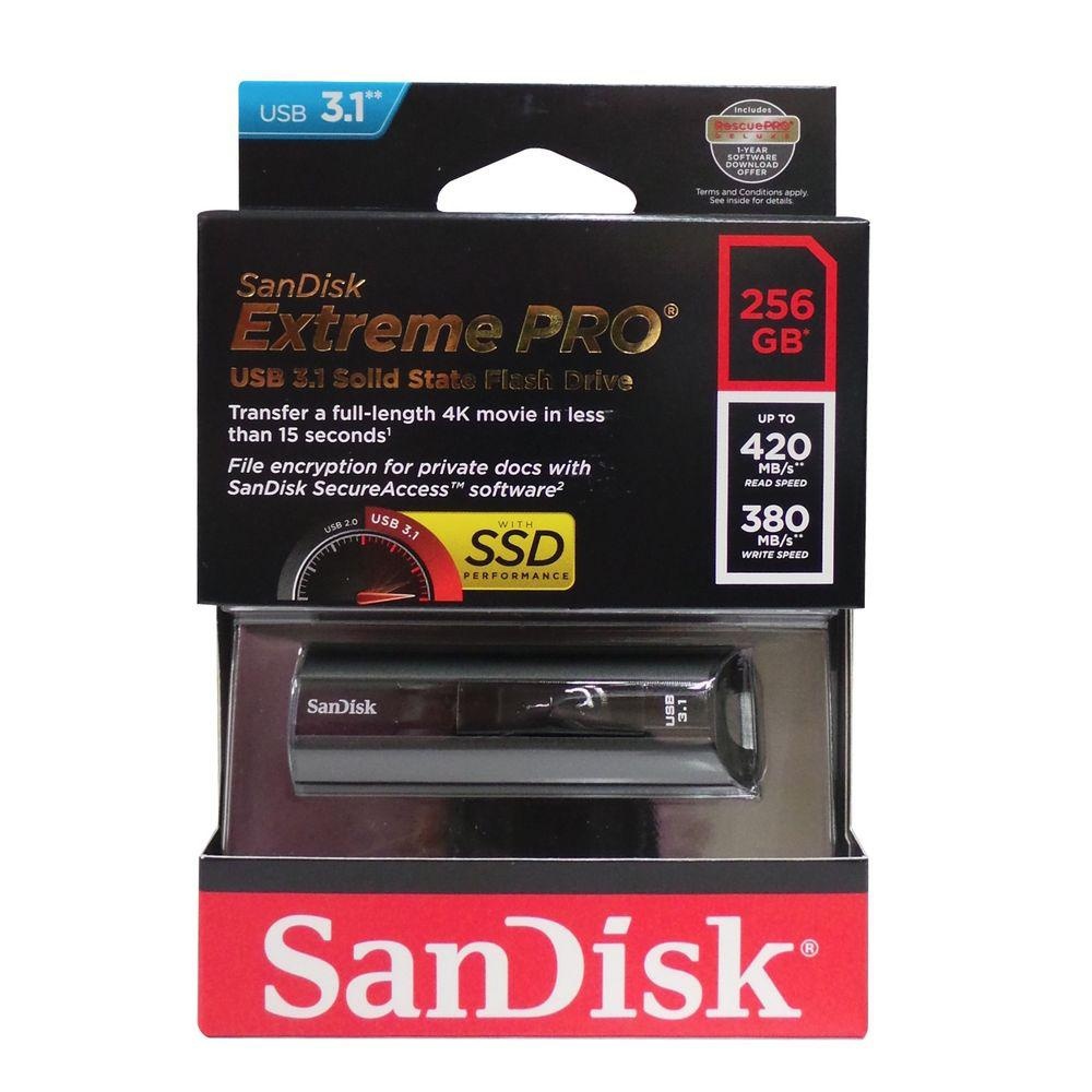 Memorie USB Flash Drive SanDisk Extreme PRO, 256GB, USB 3.1 - 2 | YEO