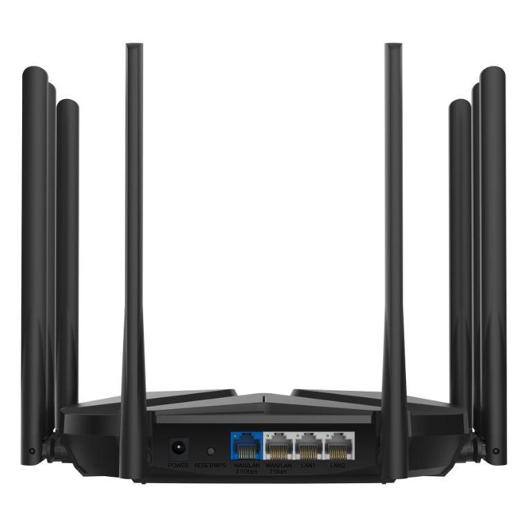 Mercusys MR90X Dual-Band WiFi 6 Router (AX6000), Standarde wireless: Wi-Fi 802.11ax/ac/a/b/g/n , Viteza wireless: 4804 Mbps (5 GHz) + 1148 Mbps (2.4 GHz), Interfata: 1× Port WAN/LAN de 2.5 Gbps + 1× Port WAN/LAN Gigabit + 2× Porturi LAN Gigabit LAN , 8 - 1 | YEO