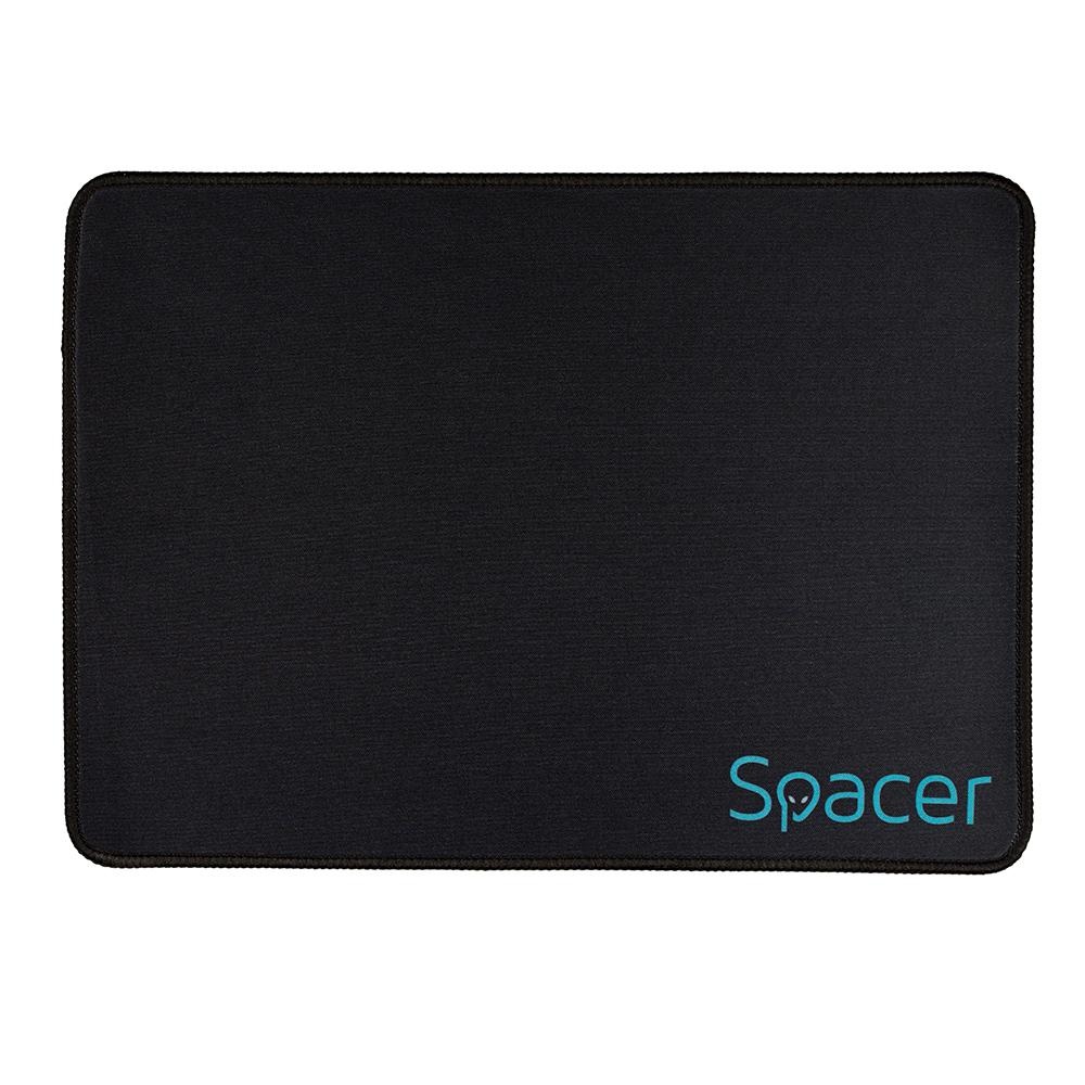 Mouse Pad Gaming Spacer SP-PAD-GAME-L Negru 450x400x3 mm – Suprafață Premium și Bază Antiderapantă - 1 | YEO