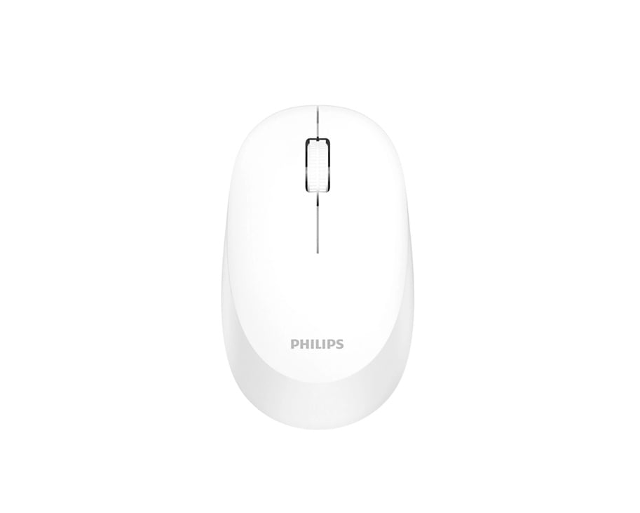 Mouse Philips SPK7307WL, wireless, 2.4GHz, optic, 3 butoane, 1600 DPI, silent, ambidextru, alb