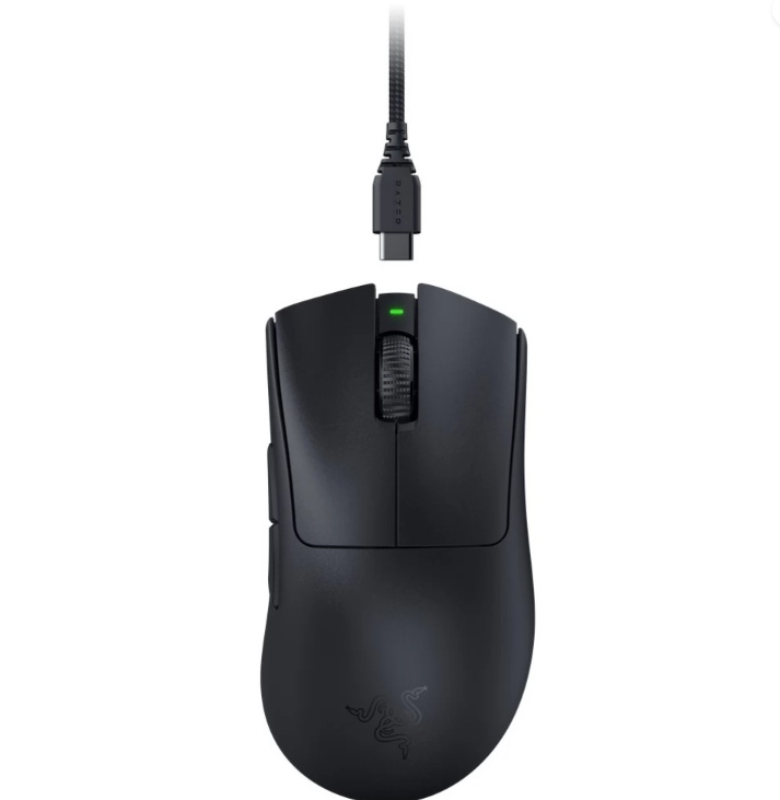 Mouse Razer DeathAdder V3 HyperSpeed EU, rezolutie 26000 DPI, senzor Focus X Optical, 8 butoane programabile, durata de viata baterie pana la 100 de ore in 1000 Hz si pana la 20 de ore in 8000 Hz, negru