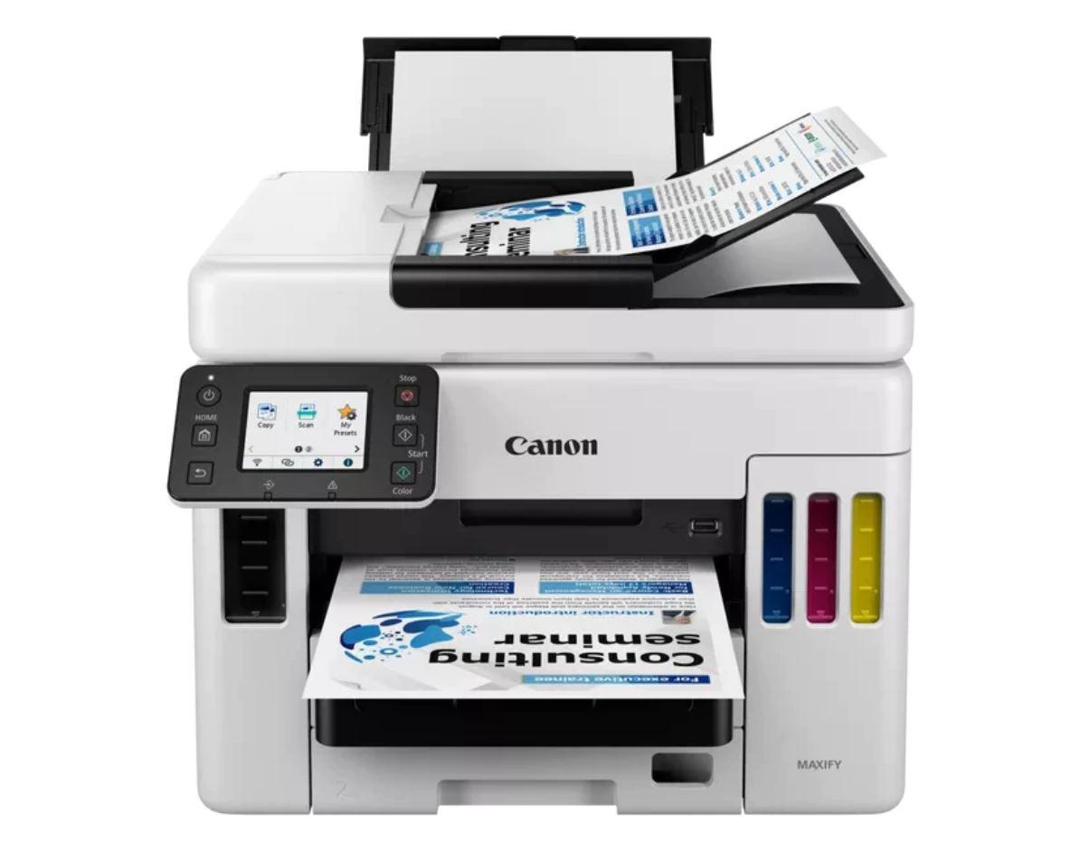 Multifunctional inkjet color CISS Canon Maxify GX7040, ( Print, Copy,Scan, Fax, Cloud), dimensiune A4 , duplex printare, ADF, viteza 24 ppm alb-negru, 15.5 ppm color, rezolutie 600X1200 dpi, alimentare hartie 250+250+100 coli, Scannet CIS, rezolutie - 3 | YEO