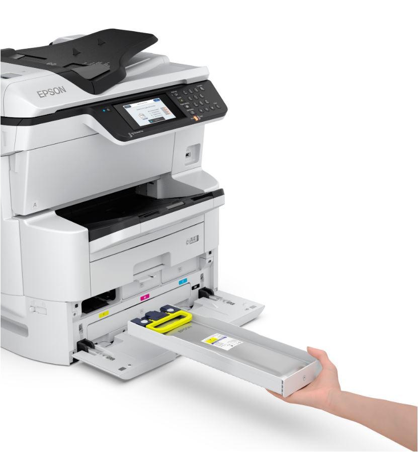 Multifunctional inkjet color RIPS Business WorkForce Pro WF-C878RDWF, recomandat impreuna cu tava suplimentara C12C932611 si cabinet 7112434, dimensiune A3 (Printare, Copiere, Scanare, Fax), duplex, viteza 35ppm alb-negru, 35ppm color, rezolutie - 2 | YEO