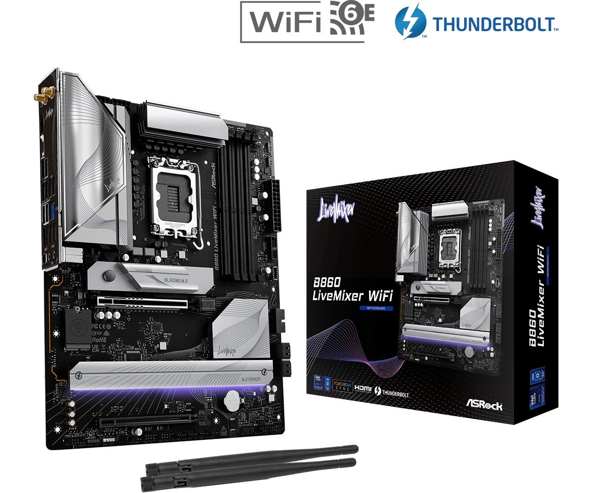 Placa de Baza ASROCK B860 LIVEMIXER WIFI LGA1851