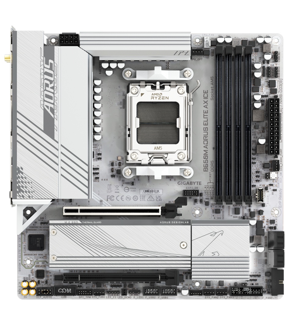 Placa de baza Gigabyte B650M AORUS ELITE AX ICE AM5 - 2 | YEO