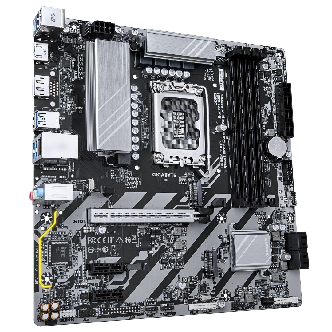 Placa de bază GIGABYTE B860M D3HP | LGA 1851 | DDR5 | PCIe 5.0 | USB-C - 2 | YEO