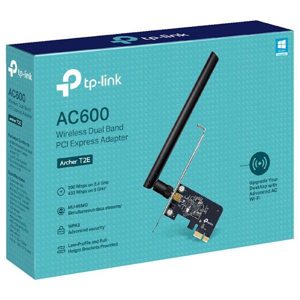 Placa de retea wireless TP-LINK Archer T2E, AC600, WiFI 5, Dual-Band - 1 | YEO