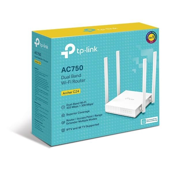 Router wireless TP-LINK Archer C24, AC750, WiFI 5, Dual-Band - 3 | YEO