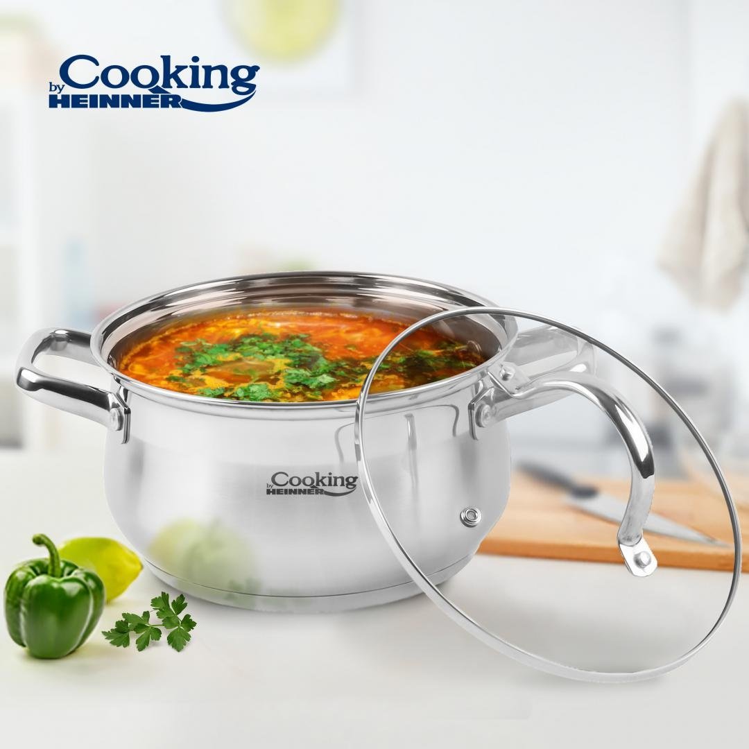 SEMIOALA INOX+CAPAC, 24 X 13.5 CM, 6.1 L, AMIRA, COOKING BY HEINNER - 3 | YEO