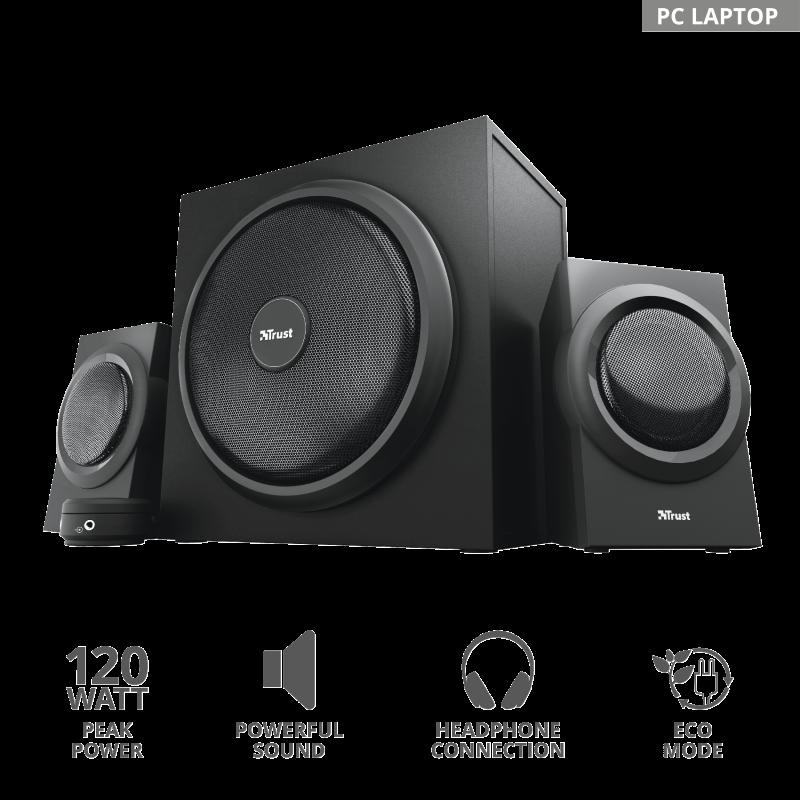 Sistem audio Trust Yuri 2.1, 60W, negru - 1 | YEO