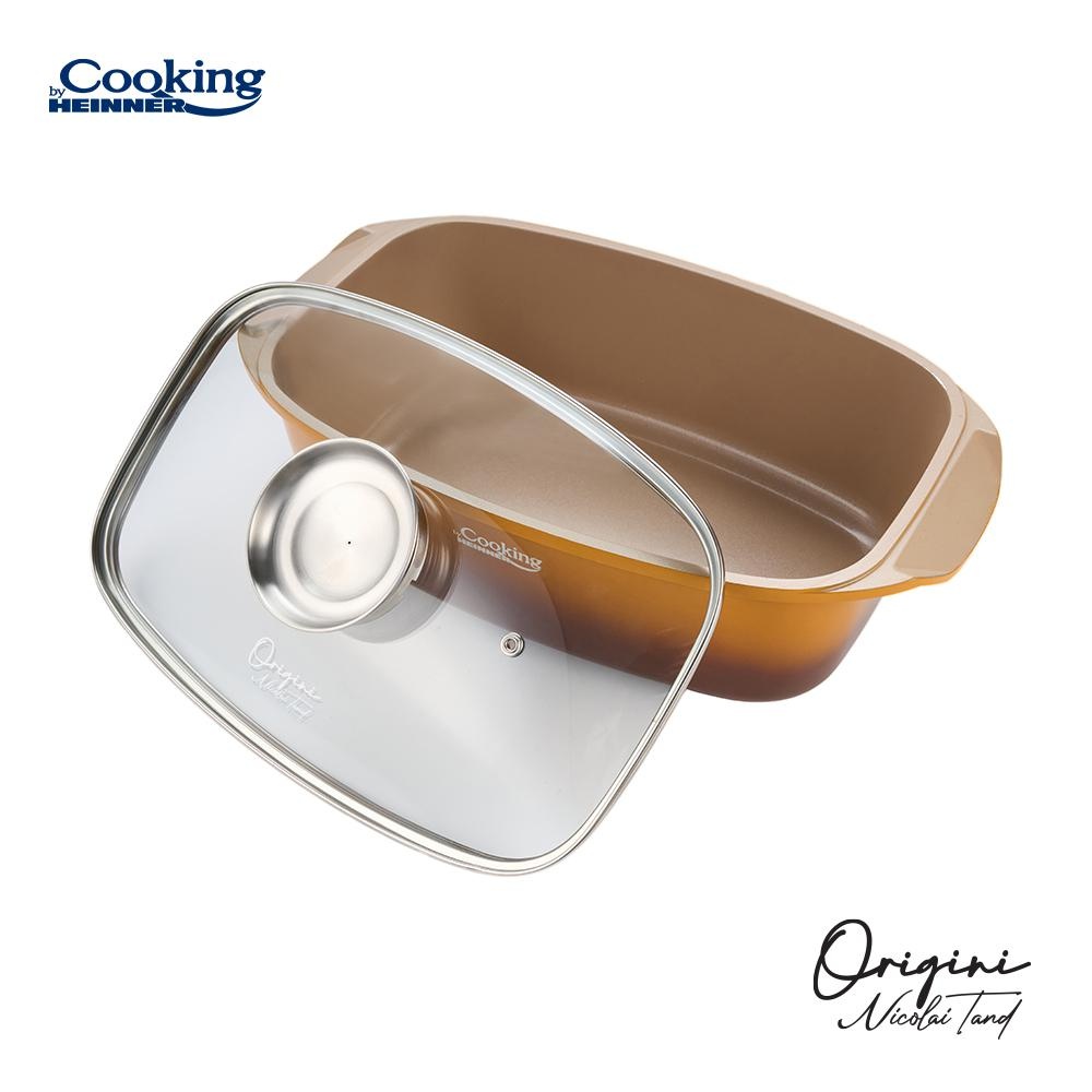 TAVA ROASTER DIN ALUMINIU TURNAT + CAPAC 39 X 22.5 X 11 CM, 5.3L, NICOLAI TAND, ORIGINI, COOKING BY HEINNER - 2 | YEO