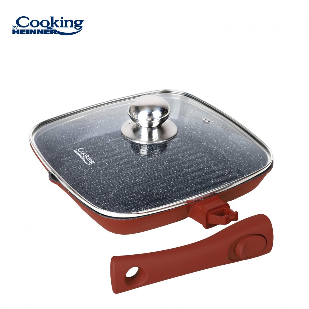 TIGAIE GRILL ALUMINIU+CAPAC 28x4 CM, CALABRIA, COOKING BY HEINNER - 3 | YEO