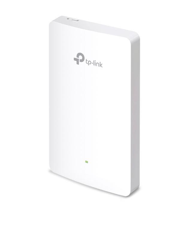 TP-Link Wireless Access Point EAP615-Wall, AX1800 WIFI 6, Dual-Band, Uplink 1× Gigabit Ethernet (RJ-45) Port, Downlink 3× 10/100/1000 Mbps Ethernet Ports, Wireless Standards IEEE 802.11ax/ac/n/g/b/a, 5 GHz: Up to 1201 Mbps, 2.4 GHz: Up to 574 Mbps,