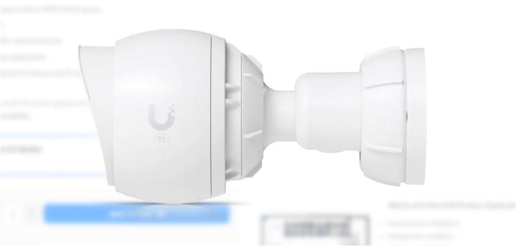 Ubiquiti UniFi IP Bullet Camera UVC-G5-BULLET, Rezolutir: 2688 x 1512 (16:9), Senzor: 5 MP CMOS, unghi vizualizare: H: 84.4°, V: 45.4°, D: 99.8°, frame rate: 30 FPS, interfata: 1 x 10/100 RJ45, POE, montare perete, stalp, tavan, rezistenta la apa: IPX4. - 1 | YEO