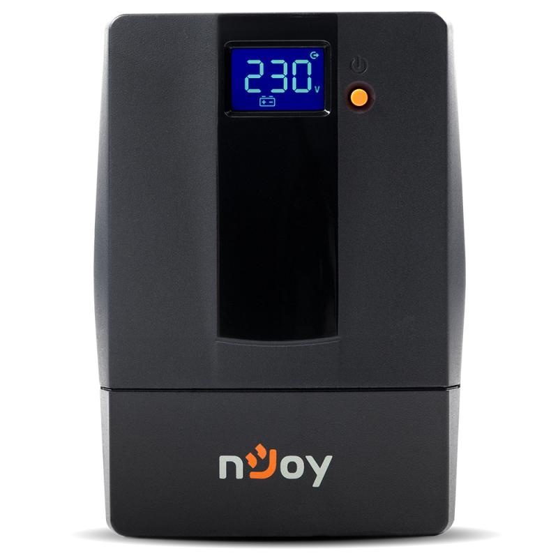 UPS nJoy Horus Plus 600, 600VA/360W, Afisaj LCD cu ecran tactil, 2 Prize Schuko cu Protectie, Repornire Automata, RJ11 protectie pentru linia de telefon/modem, Posibilitatea de monitorizare si control prin USB, LAN si internet, port de comunicare USB,