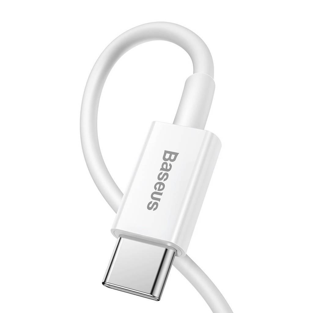 CABLU alimentare si date Baseus Superior, Fast Charging Data Cable pt. smartphone, USB Type-C la Lightning Iphone PD 20W, 0.25m, alb - 2 | YEO