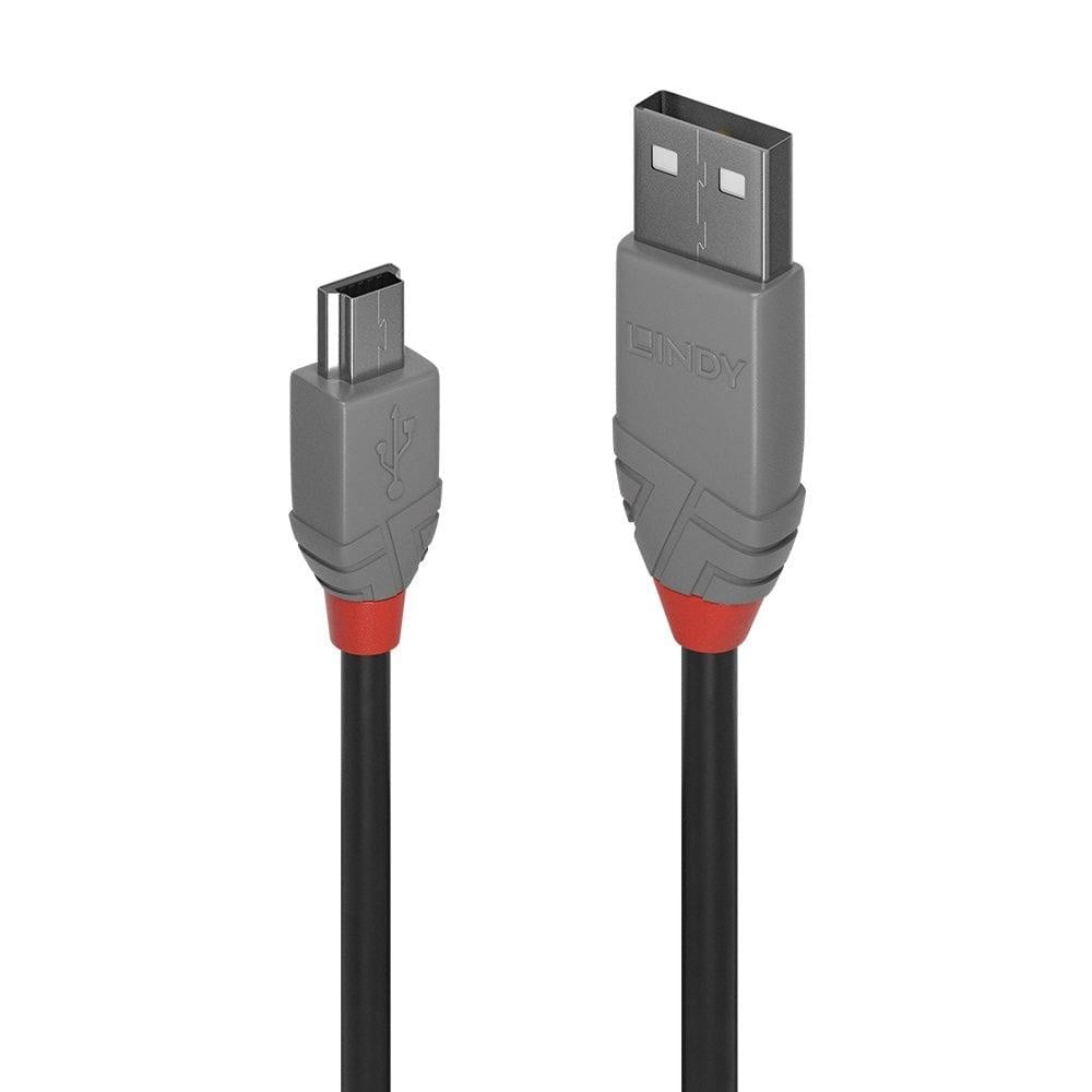 Cablu de date Lindy LY-36721, USB 2.0 Type A la Mini-B, 0,5 m – Performanță și Fiabilitate în Transferul de Date