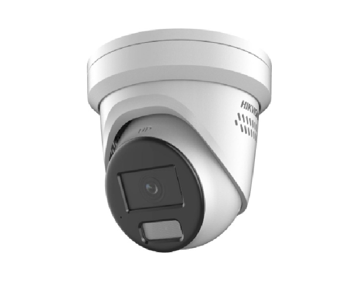 Camera de supraveghere IP Turret 8MP Smart Hybrid Light with ColorVu Hikvision DS-2CD2387G2H-LISU/SL(2.8MM)(EF), lentila fixa 2.8mm, iluminare min: Color: 0.0008 Lux @ (F1.0, AGC ON),0 Lux cu IR 30m, microfon incorporat, difuzor incorporat, interfata