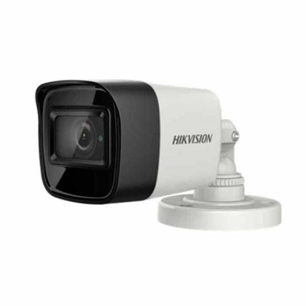 Camera supraveghere Hikvision Turbo HD bullet DS-2CE16D0T-ITFS(2.8mm); 2MP; Audio over coaxial cable, microfon audio incorporat; 2 MP CMOS; rezolutie: 1920 (H) × 1080 (V)@25fps; iluminare: 0.01 Lux@(F1.2, AGC ON), 0 Lux with IR; lentila: 2.8mm, distanta