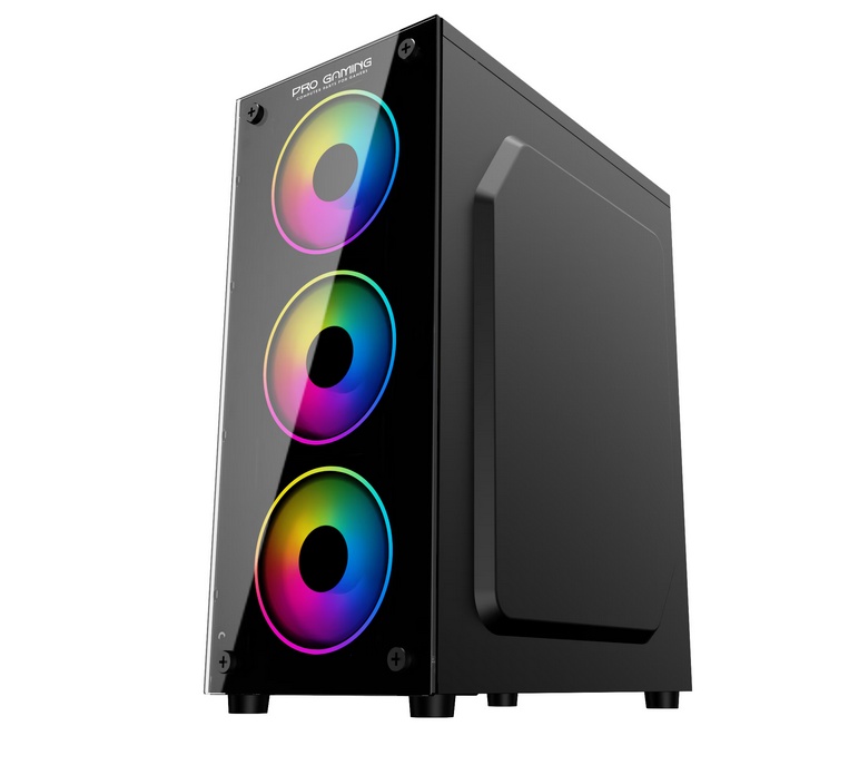 Carcasa PRO GAMING ELEMENT Mid Tower ARGB Negru - 1 | YEO