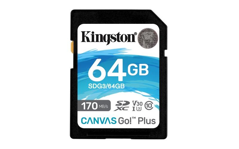 Card de Memorie SD Kingston Canvas GO Plus, 64GB, Class 10