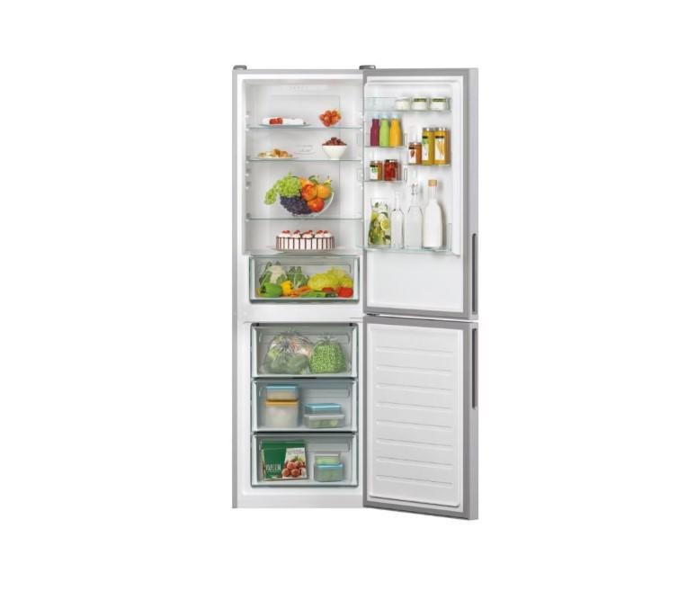 Combina Frigorifica CANDY CCE3T618ES, No Frost, 341 l, H 185 cm, Clasa E, Wi-Fi, Argintiu - 1 | YEO