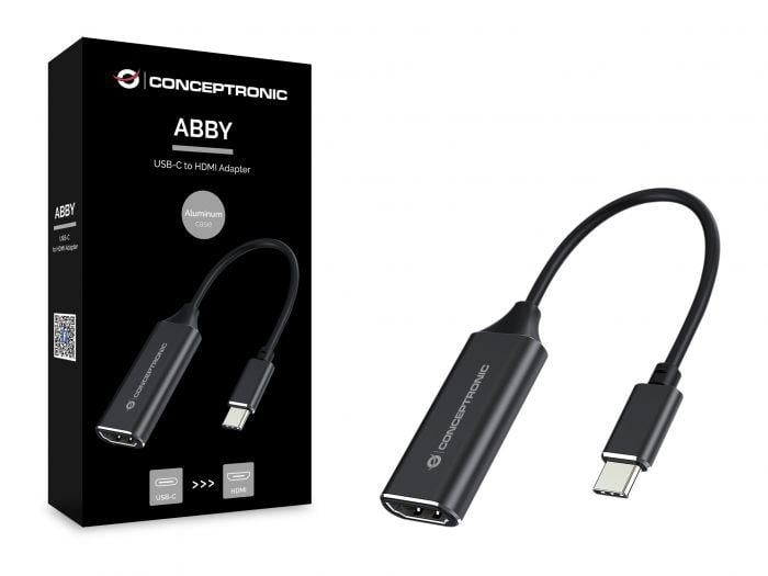 CONCEPTRONIC ABBY03B USB 3.2 Gen 1 HDMI Adapter, 4K30Hz, 198 x 20 x 9 mm - 1 | YEO