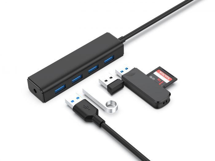 CONCEPTRONIC C4PUSB3 4-Port USB 3.0 Hub with Power Jack, 23.5 x 101 x 26 mm - 3 | YEO