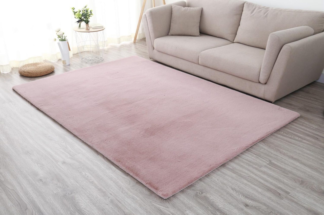 Covor Heinner Shaggy soft blanita Roz Pudra 70x140 cm