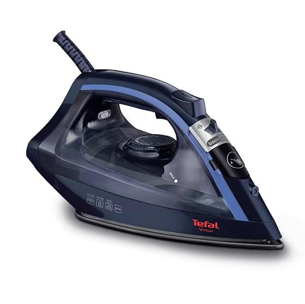 Fier de calcat Tefal Virtuo FV1713, 2000W, rezervor apa 0.2L, jet de abur 90g/min, abur variabil 24g/min, sistem antipicurare, Albastru