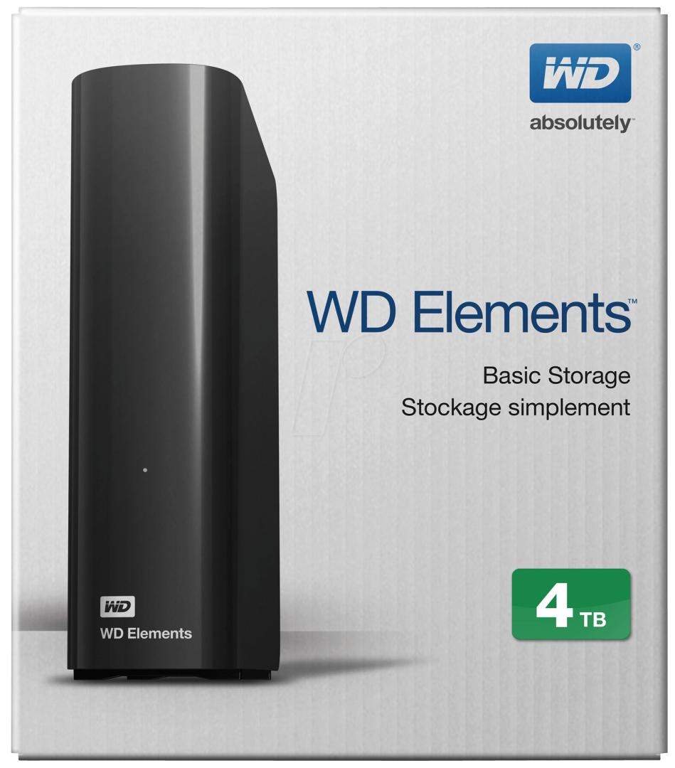 HDD extern WD Elements, 4TB, 3.5