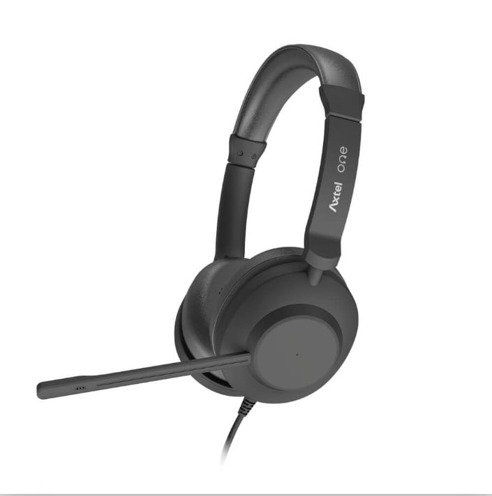 HEADSET AXTEL ONE STEREO HD AXH-ONE , Corded, Headset Conectivity USB-A, USB-C / with STEREO HD . Speakert Size has 40 mm / Passive noise reduction : STRONG - 2 | YEO