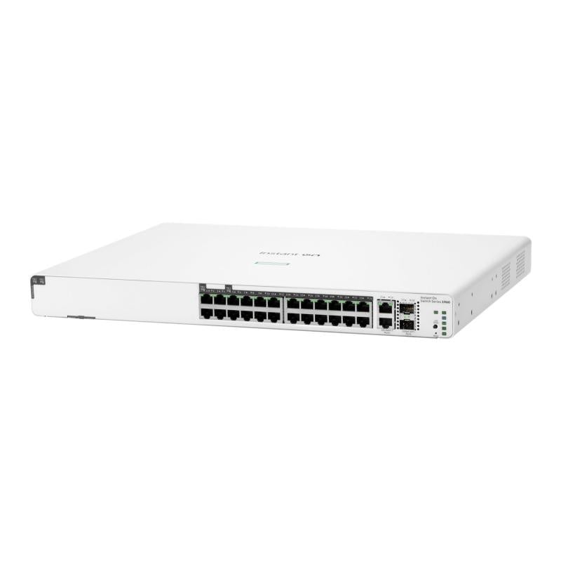 HPE Networking Instant On Switch 20p Gigabit CL4 4p Gigabit CL6 PoE 2p 10GBT 2p SFP+ 370W 1960